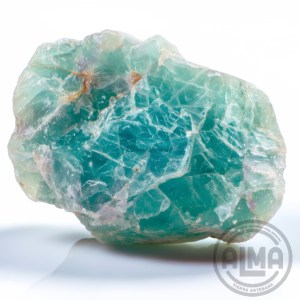 Fluorita en bruto con logo